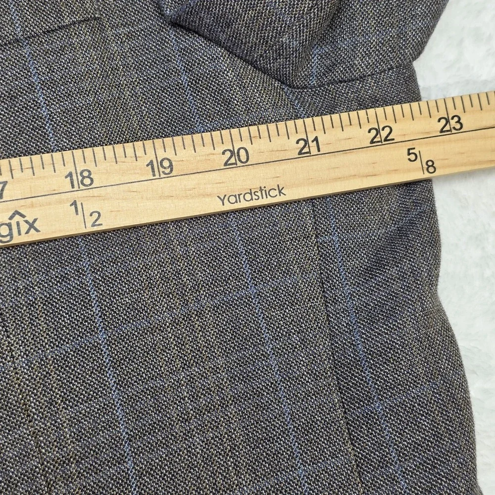 Jos A Bank‎ Blazer Mens 43R Gray Plaid Windowpane Silk Wool Blend Classic Preppy